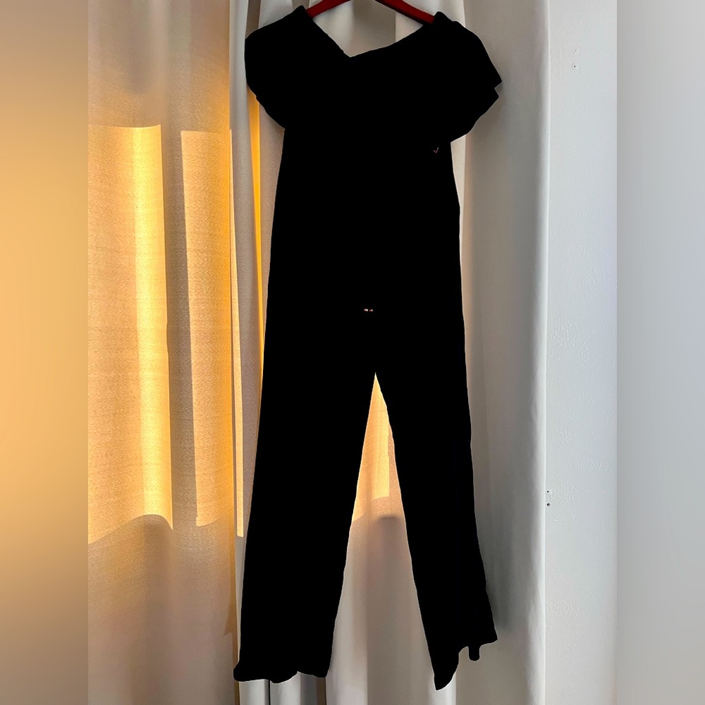 Express romper, off-the-shoulder with waist elastic